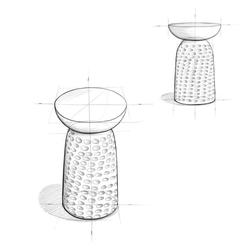 Simpli Home Boyd Solid Mango Wood Pedestal Accent End Table