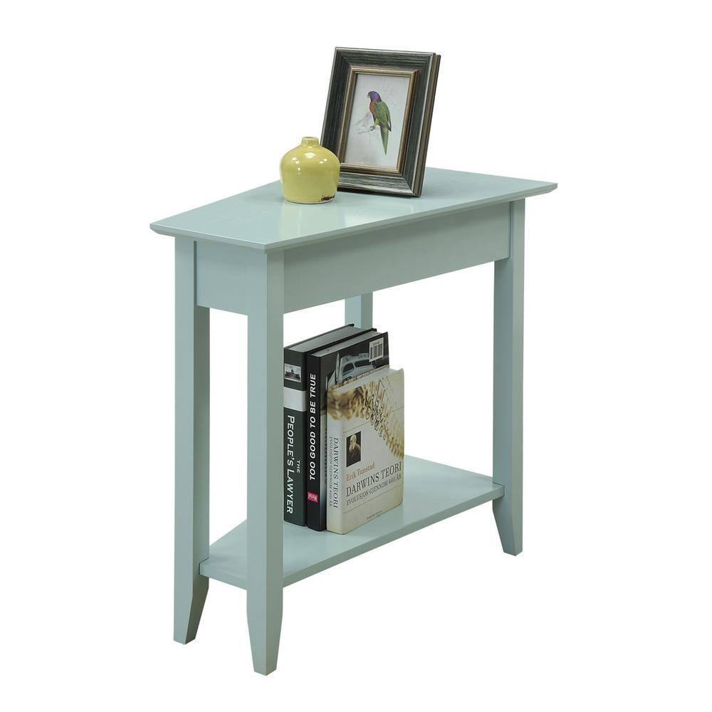 Convenience Concepts American Heritage Wedge End Table, Sea Foam Blue