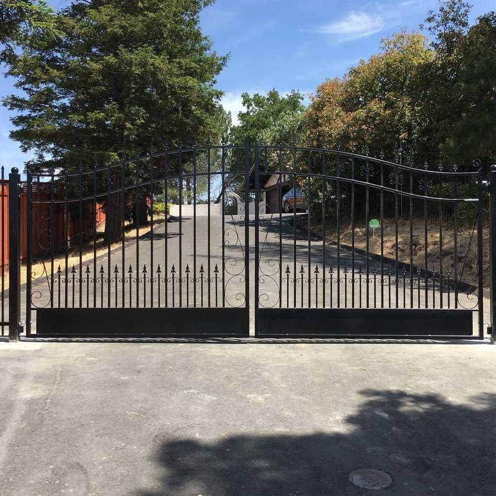 ALEKO Steel Dual Swing Driveway Gate - VENICE Style