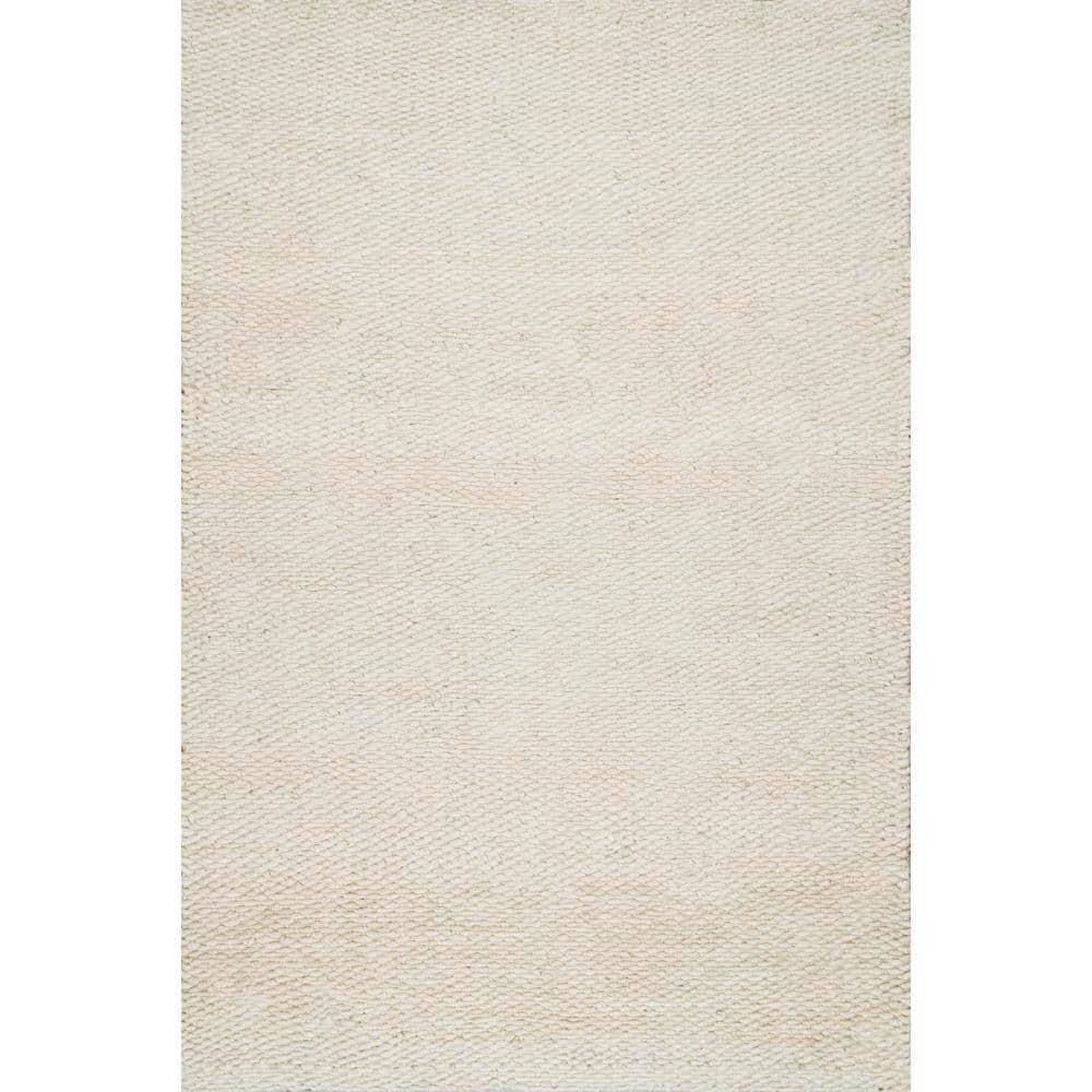 Nuloom Hailey Solid 8x10 Jute Indoor Area Rug for Dining Room Rug Neutral Rug Living Room Rug Kitchen, Off White