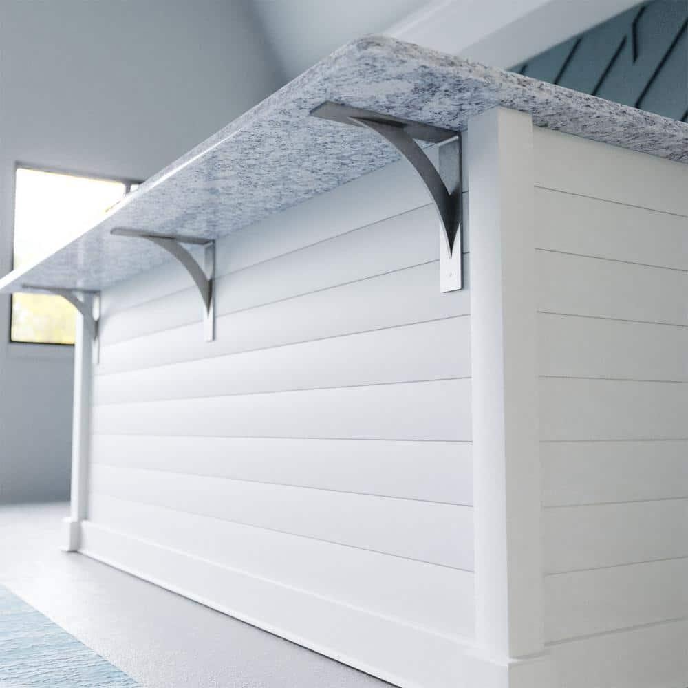 Ekena Millwork 2"W x 8"D x 8"H Legacy Steel Bracket, White Primer