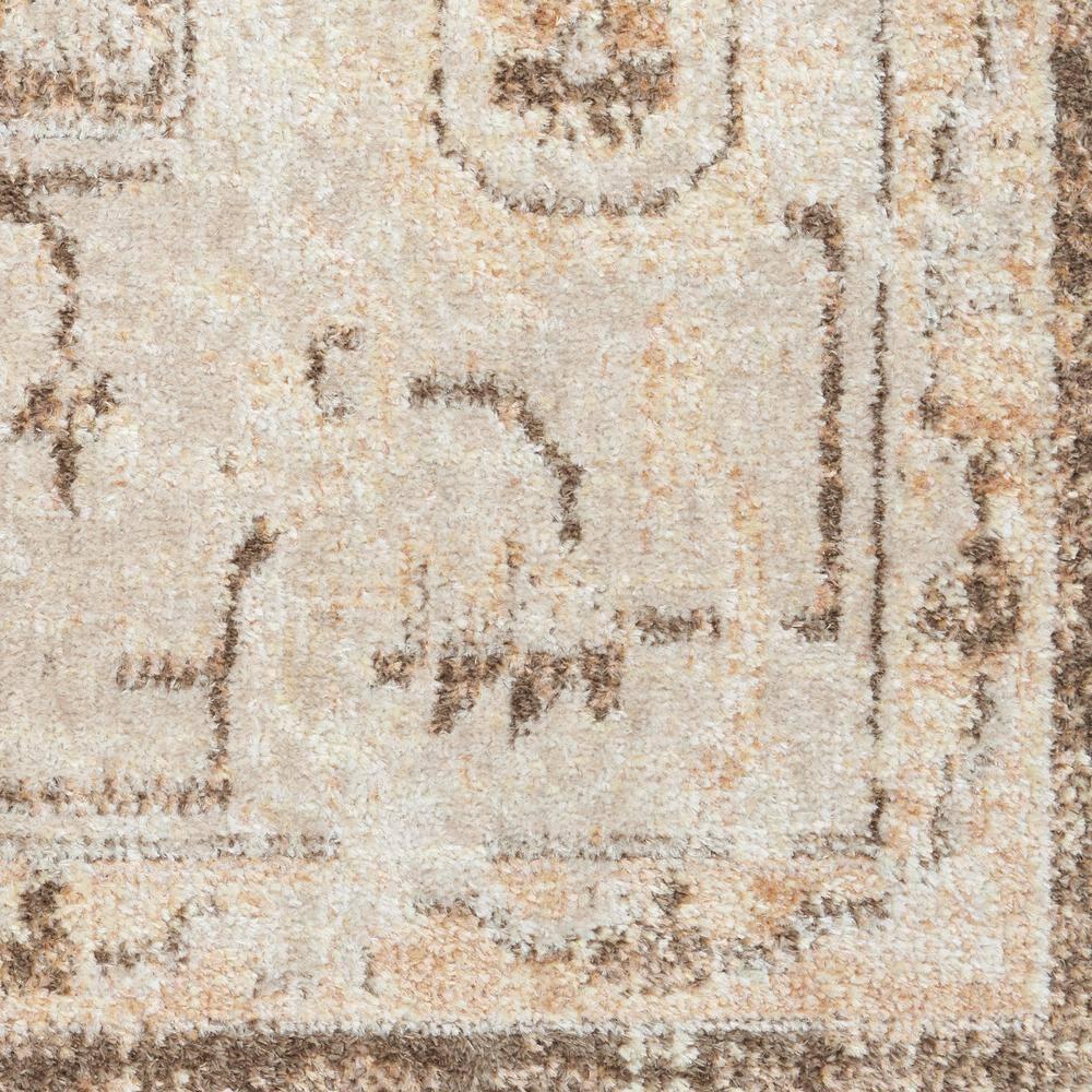 Haydel Oriental Machine Washable Power Loom Polyester Area Rug in Beige