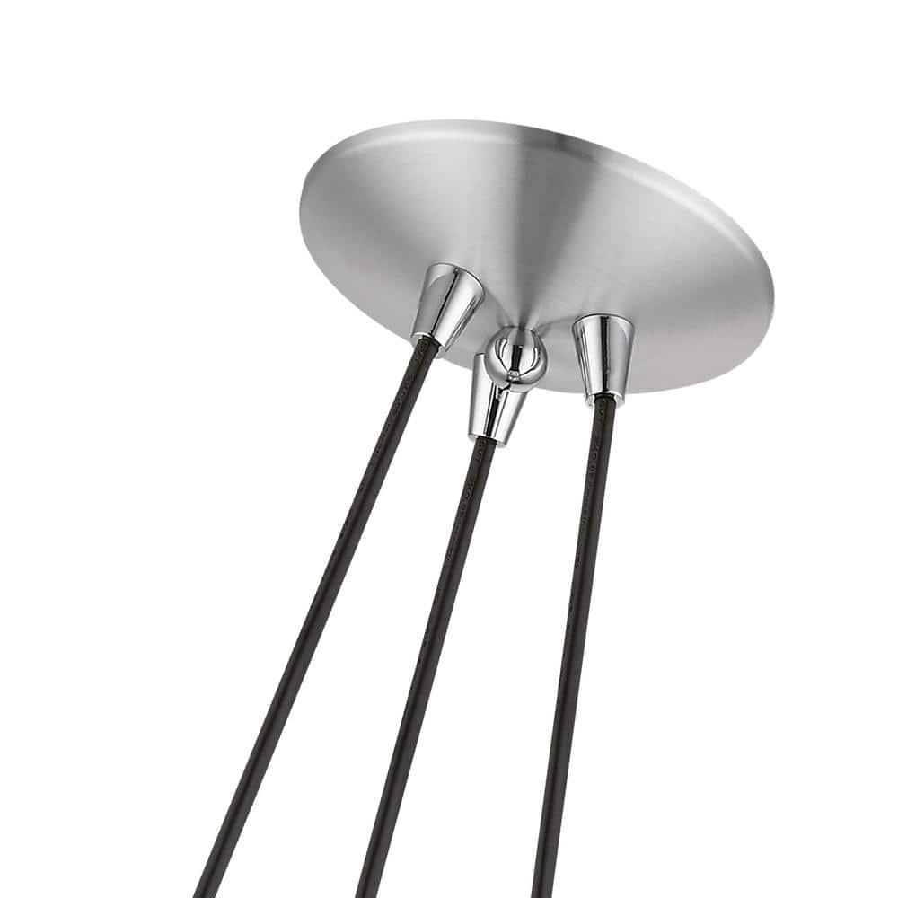 Livex Lighting Waldorf 3 - Light Pendant in  Brushed Aluminum