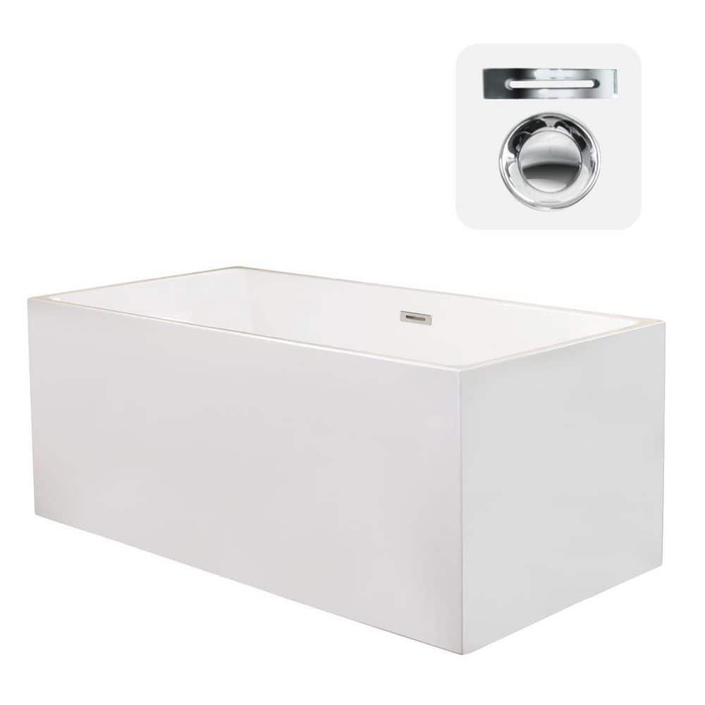 Persephone 59.1'' x 29.5'' Freestanding Soaking Acrylic Bathtub
