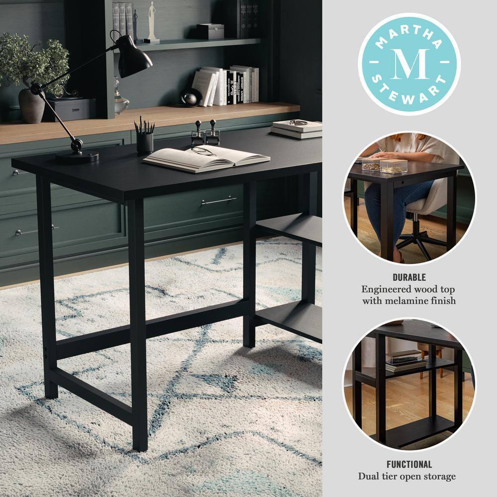 Martha Stewart Martha Stewart Beckett Home Office Trestle Desk with Shelves