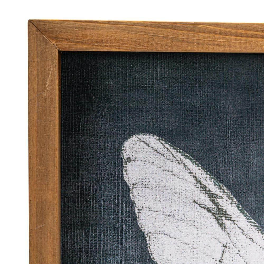 Creative Co-Op 15.75 Inches Square Wood Framed Wall Décor with Butterfly, Multicolor