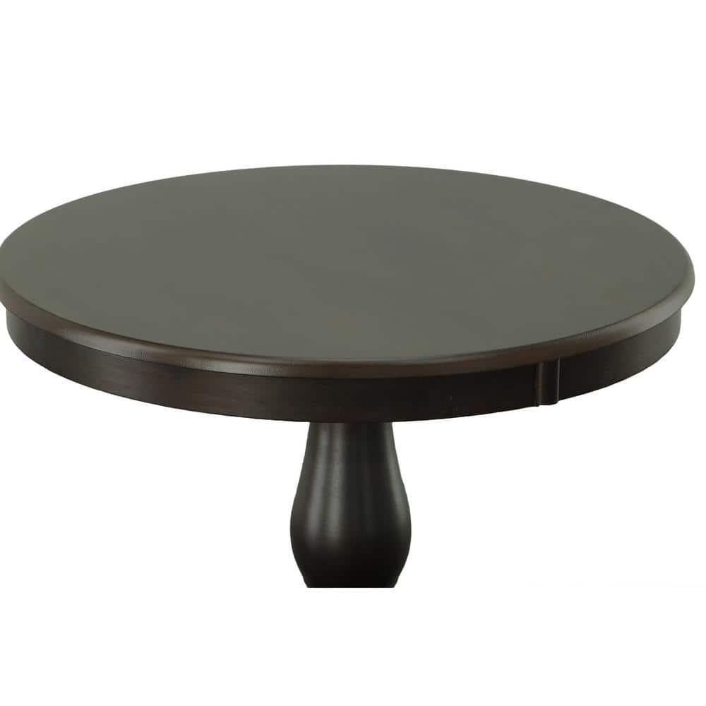Carolina Living 30" Salem Round Pedestal Dining Table Espresso: Rubberwood, MDF, Non-Extension