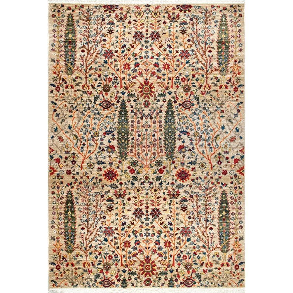Nuloom Dasilva Geometric 12x15 Indoor Area Rug for Living Room Bedroom Dining Room Kitchen, Olive/Multicolor