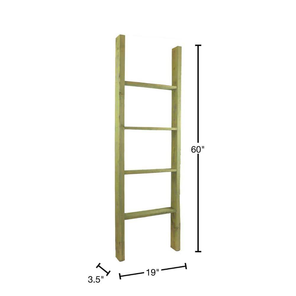 Ekena Millwork Vintage Farmhouse Rung Decorative Ladder