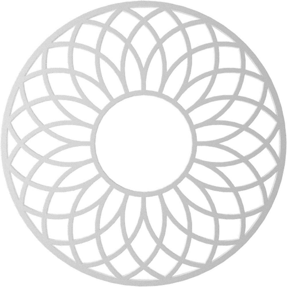 20"OD x 6 7/8"ID x 1/2"P Cannes Architectural Grade PVC Pierced Ceiling Medallion, Gold