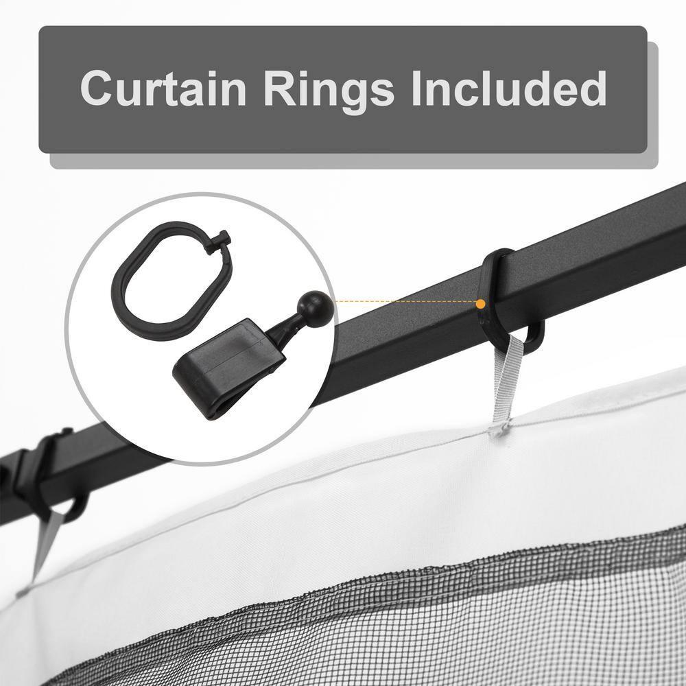 Outsunny Outsunny Universal Replacement Mesh Sidewall Netting for Patio Gazebos and Canopy Tents with Zippers, Sidewall Only, Cream