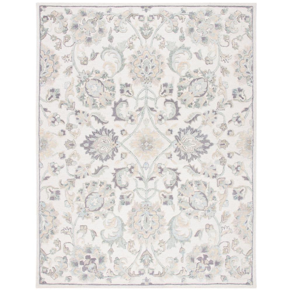 Glamour GLM624 Hand Tufted Indoor Area Rug - Ivory/Grey - 8'x10' - Safavieh