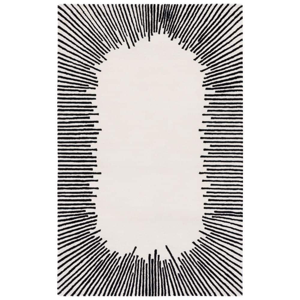 Fifth Avenue FTV129 Hand Tufted Indoor Area Rug - Ivory/Black - 8'x10' - Safavieh