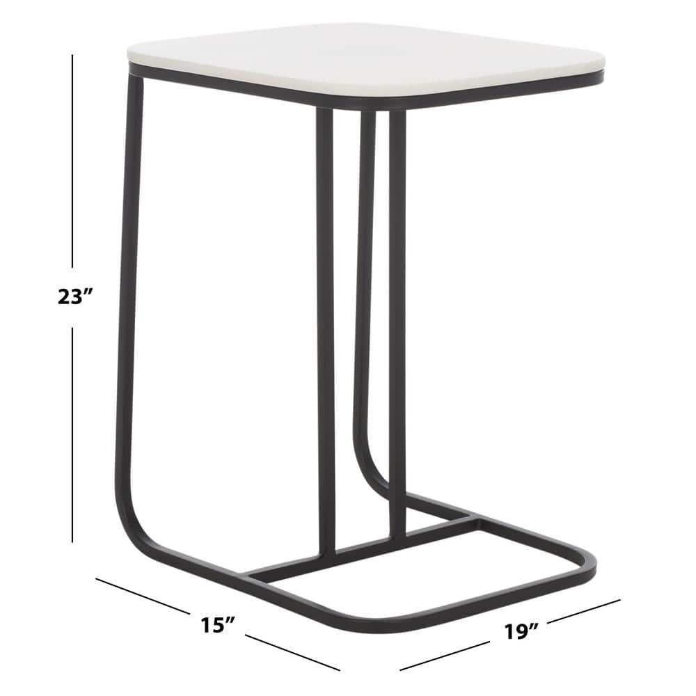 Yenna Accent Table - White Marble/Black - Safavieh