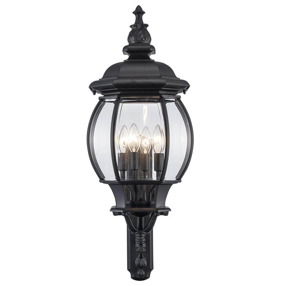 Trans Globe Lighting 4052 BK Outdoor Francisco 32" Wall Lantern, Black