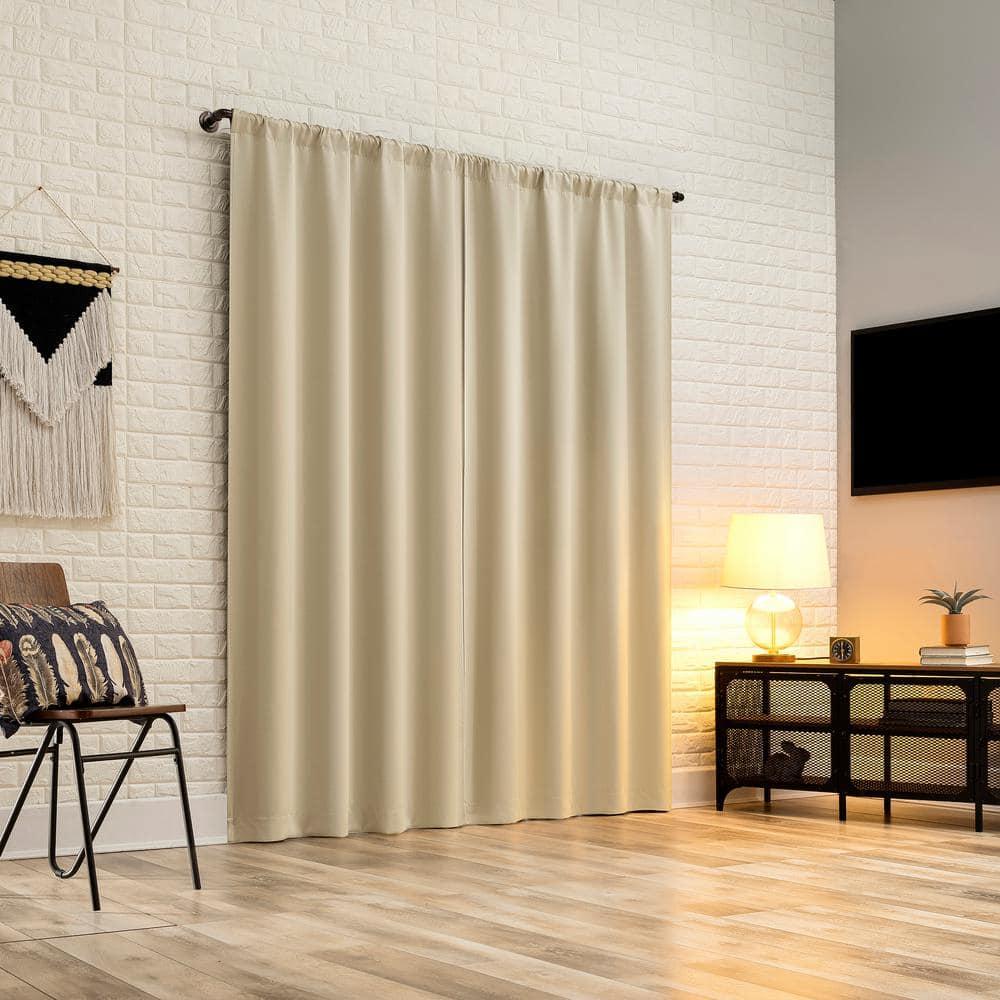 Sun Zero Bergen Theater Grade 100% Blackout Rod Pocket Curtain Panel
