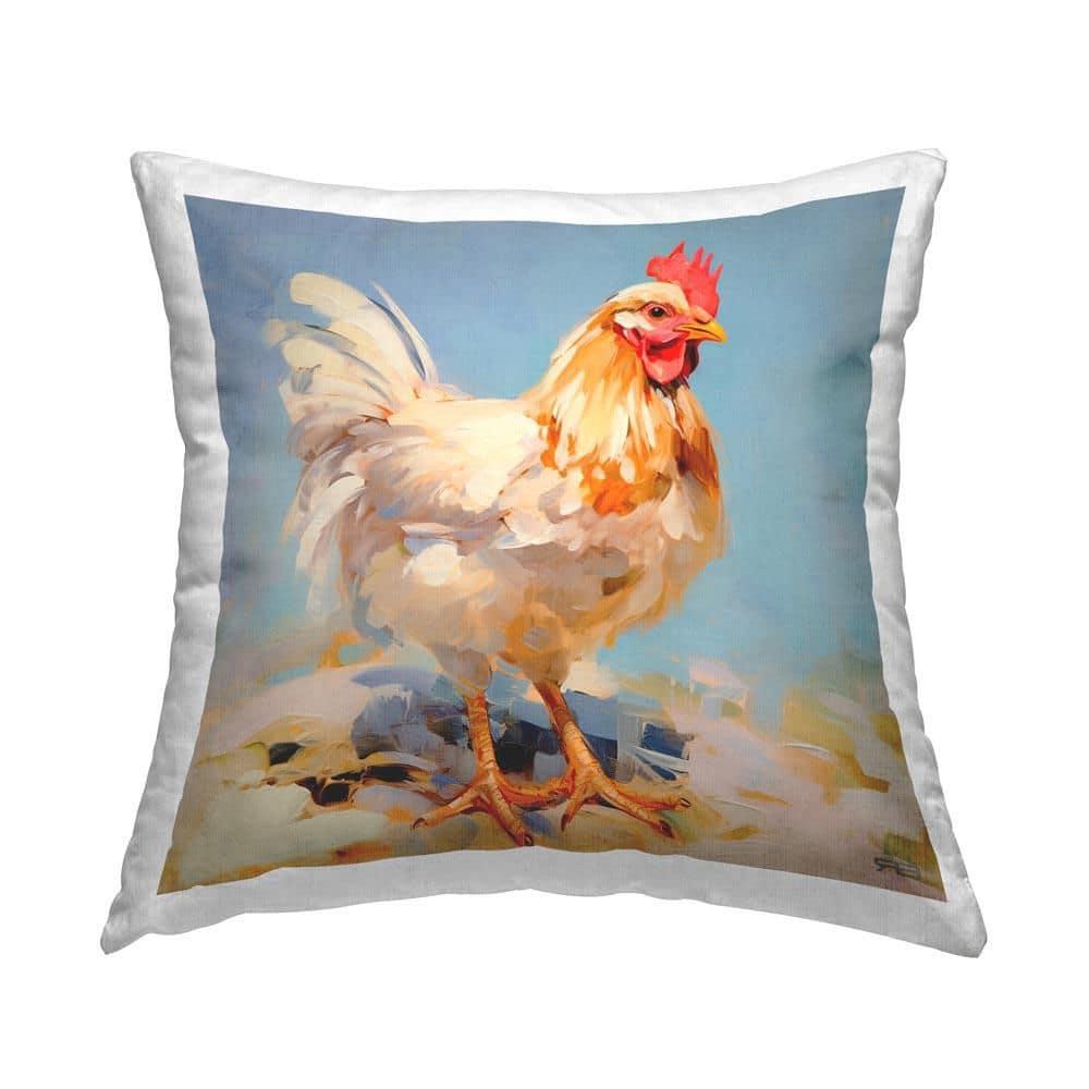 Stupell Industries Modern Farmhouse Rooster Decorative Printed Throw Pillow by RB
