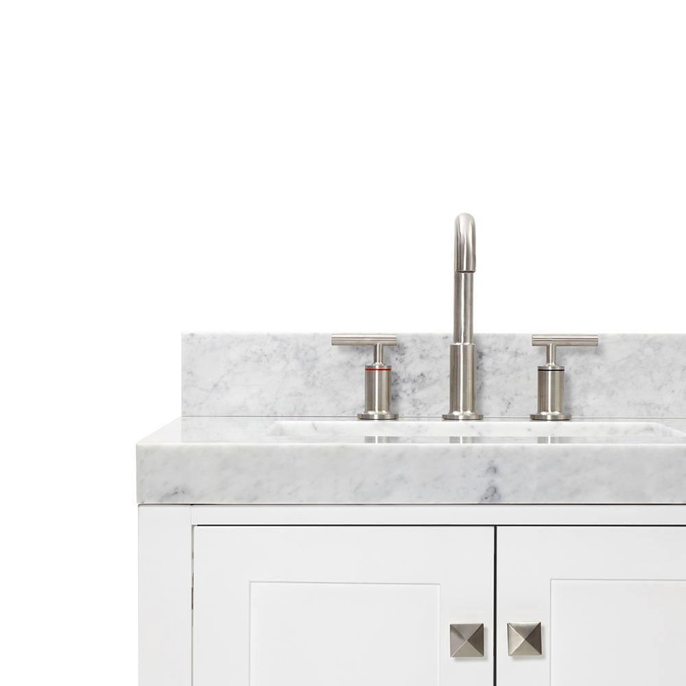 Cambridge Double Bathroom Vanity with Carrara Marble Top