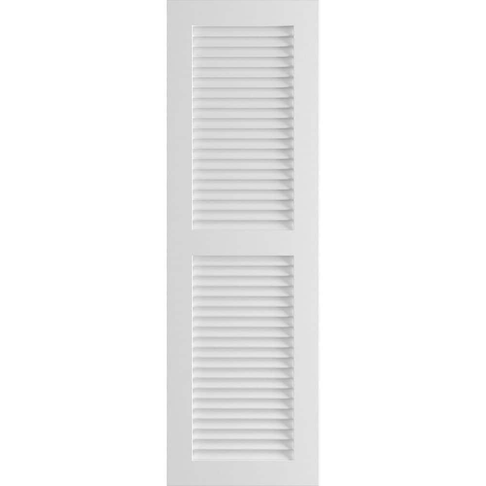 True Fit PVC Two Equal Louver Shutters