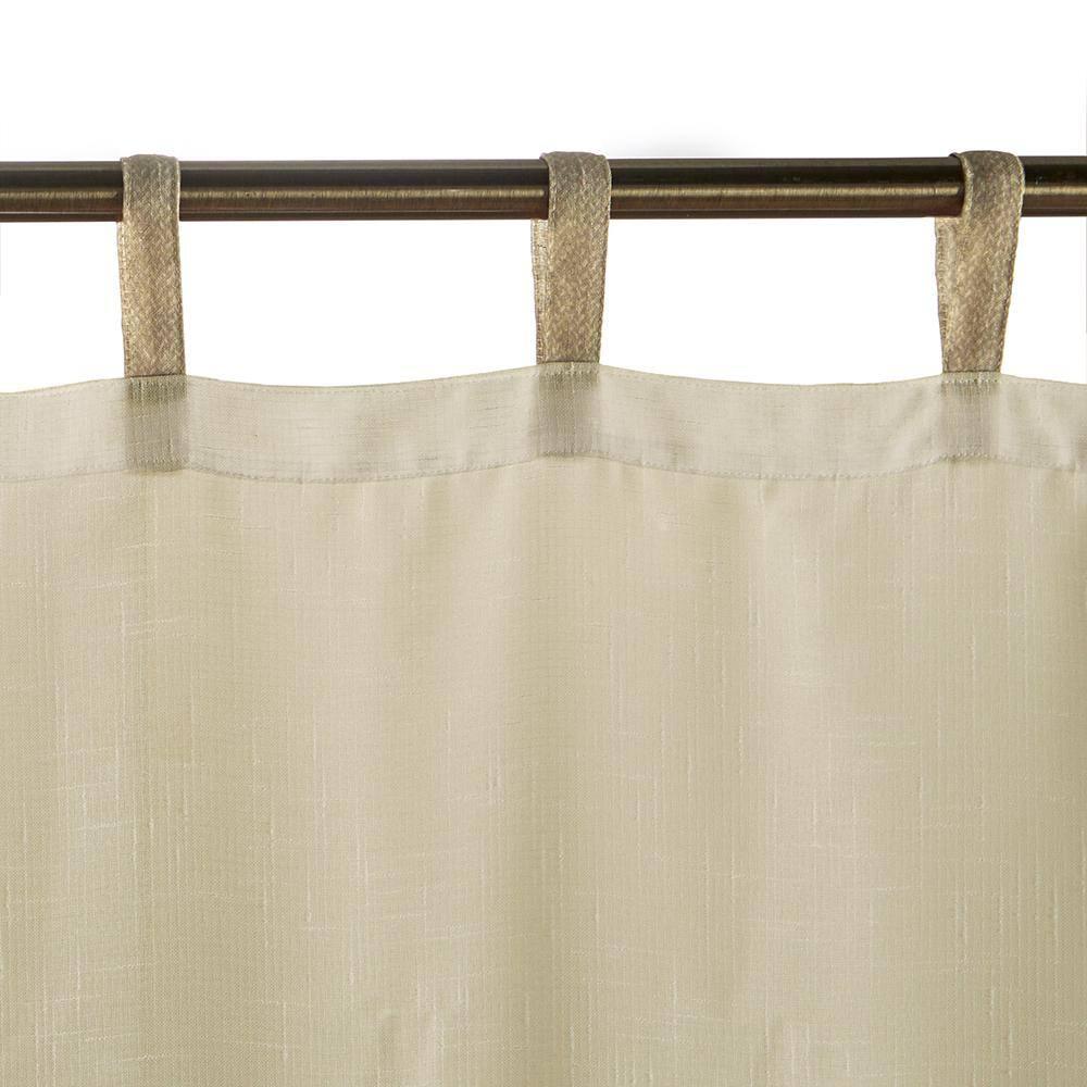 Gracie Oaks Janig Solid Sheer Tab Top Single Indoor/Outdoor Curtain Panel