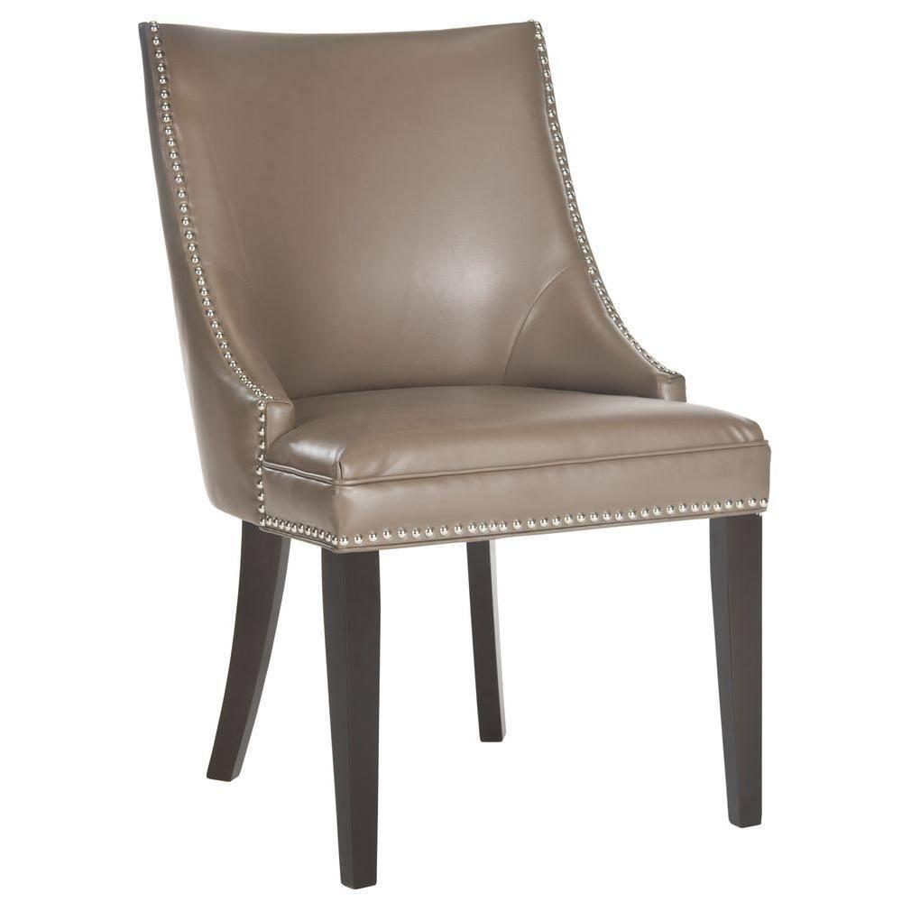 Afton 20H Side Chair Silver Nail Heads  (Set Of 2) - Clay - Safavieh