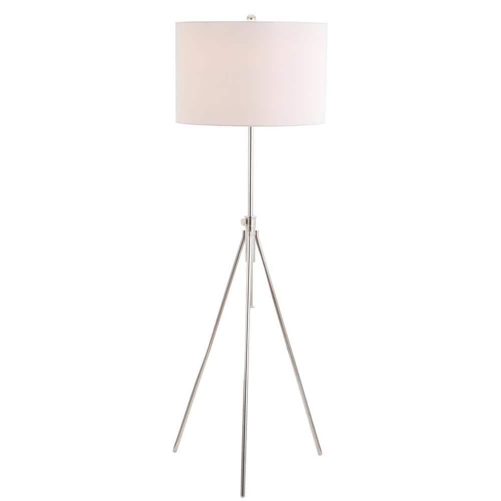 Cipriana Floor Lamp - FLL4007 - Silver/White - Safavieh