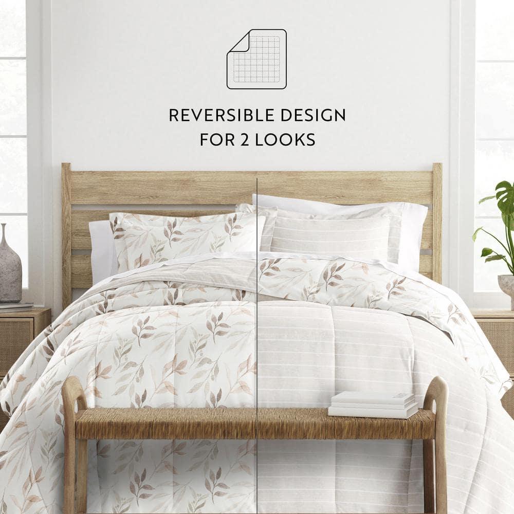 Becky Cameron All Season Down-Alternative Comforter Set in Foliage Stripe