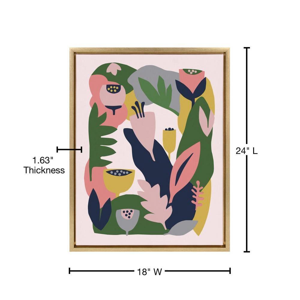 Kate and Laurel Sylvie Myriam's Garden Framed Canvas by Myriam VanNeste, 18x24, Bright Gold