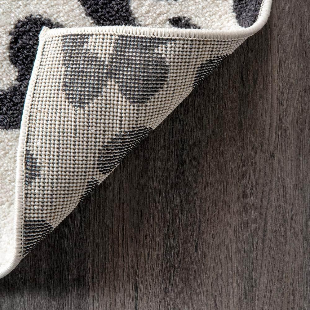Nuloom Leopard Animal 8x10 Indoor Area Rug for Living Room Bedroom Dining Room Kitchen, Dark Grey/Ivory