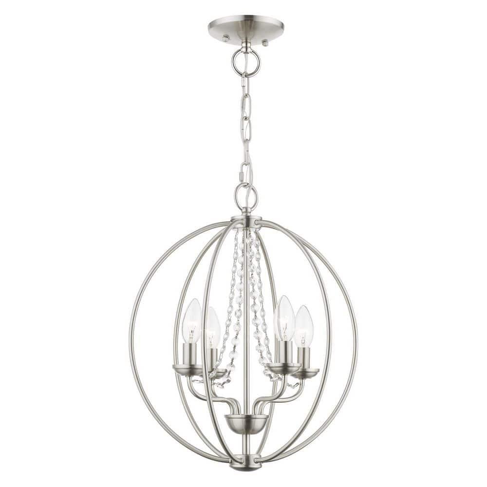 Livex Lighting Arabella 4 - Light Chandelier in  Brushed Nickel