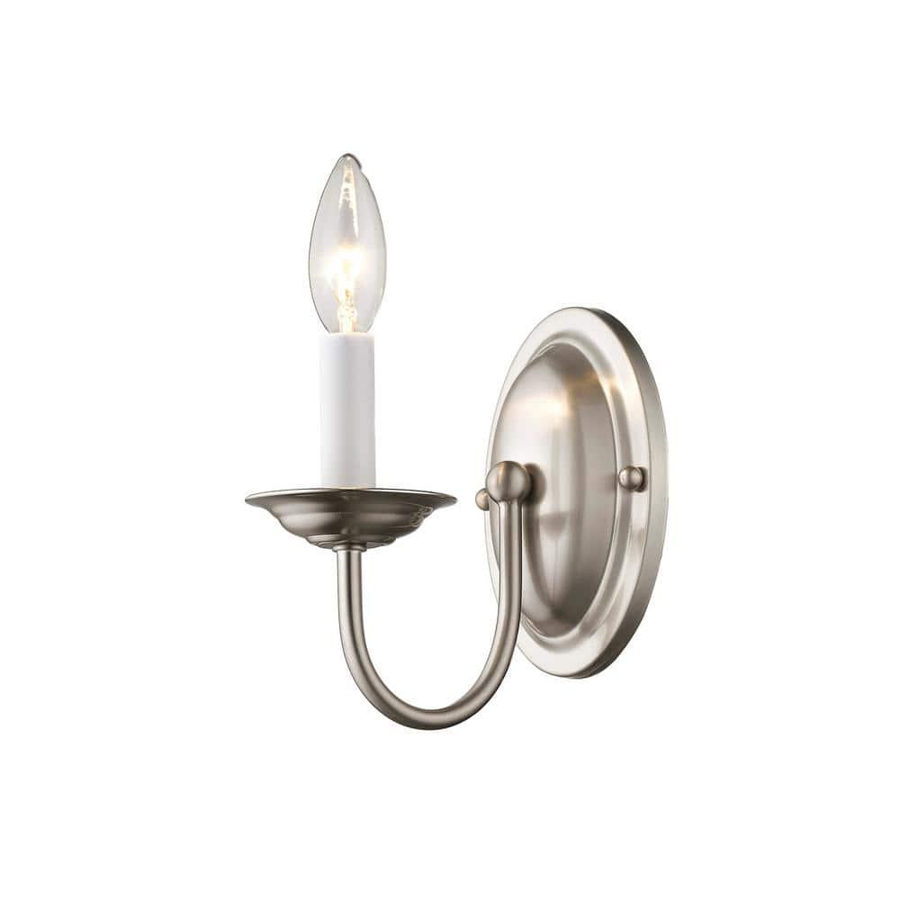 Livex Lighting Home Basics 1 - Light Wall Light in  Brushed Nickel