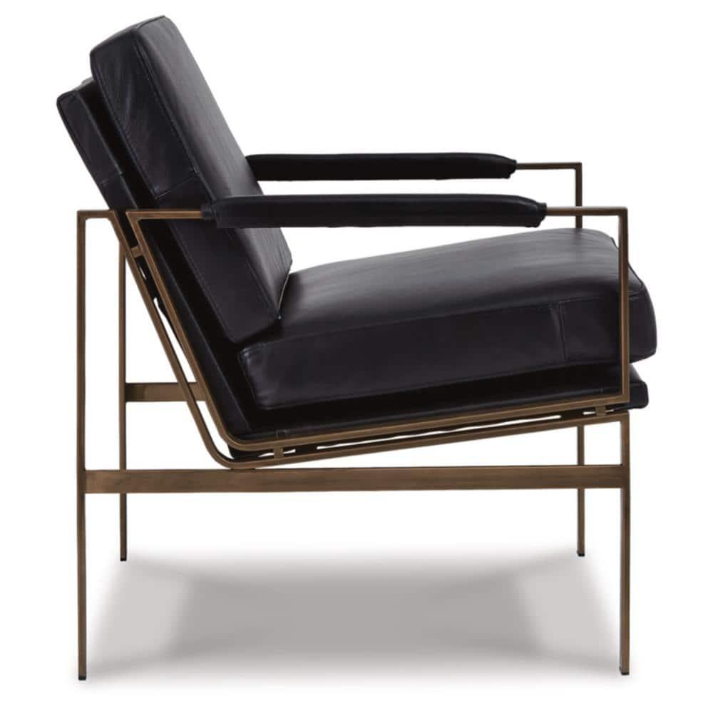 Signature Design by Ashley Contemporary Puckman Accent Chair  Black