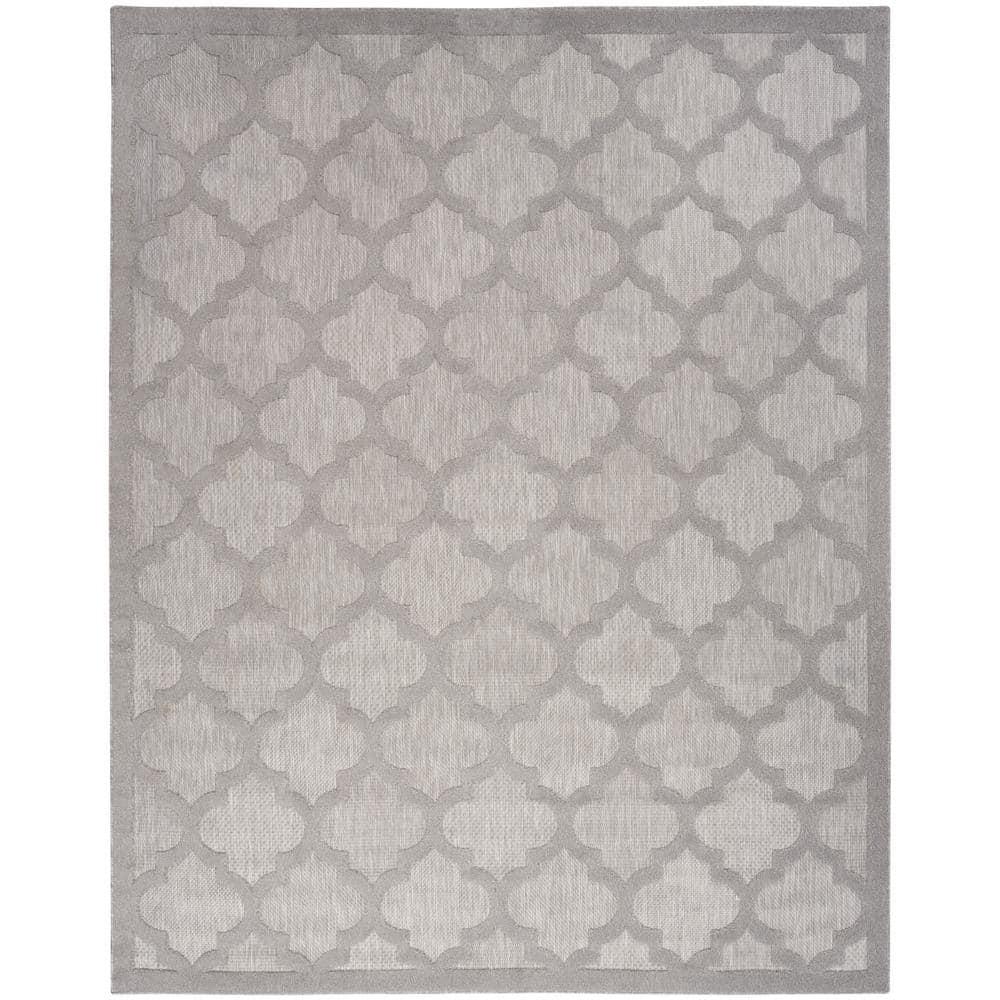Nourison Easy Care 7' x 10' Silver Grey Indoor/Outdoor Rug