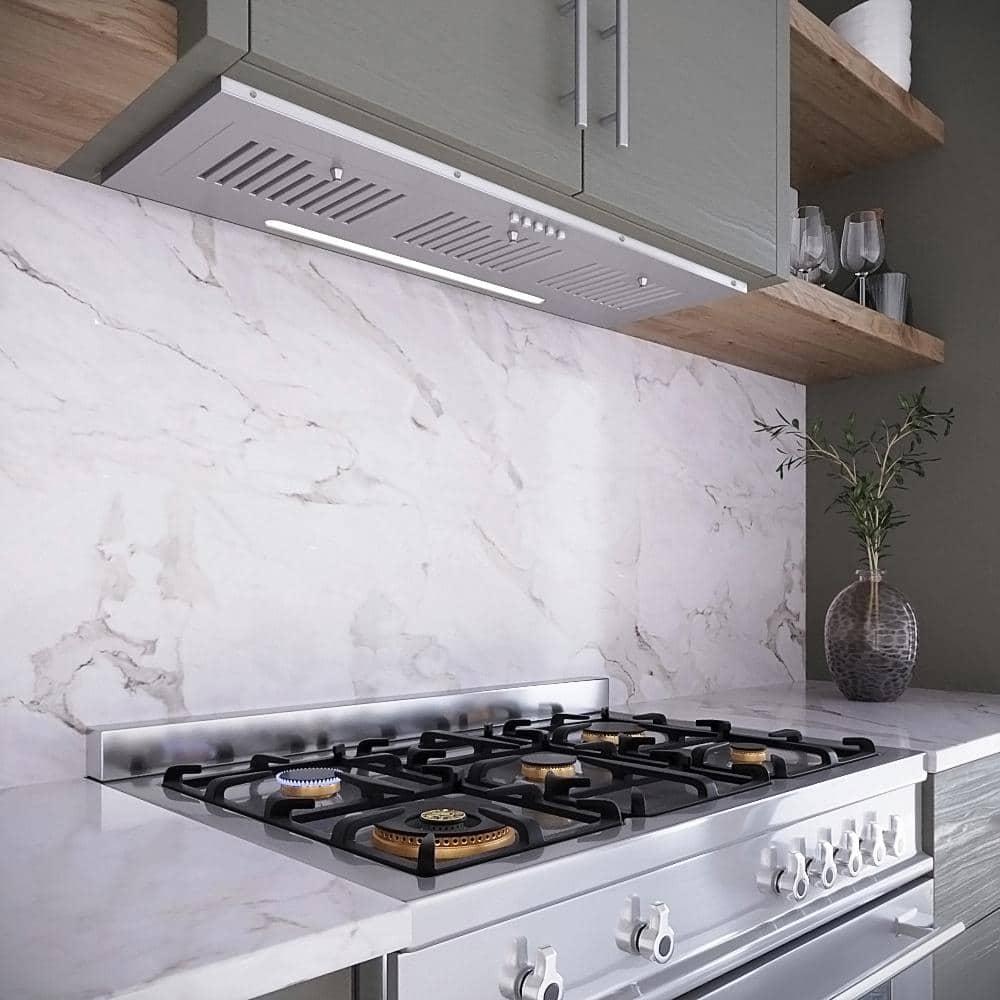 Streamline Torricelli 36" 350 Cubic Feet Per Minute Ductless Insert Range Hood with Baffle Filter and Light Included