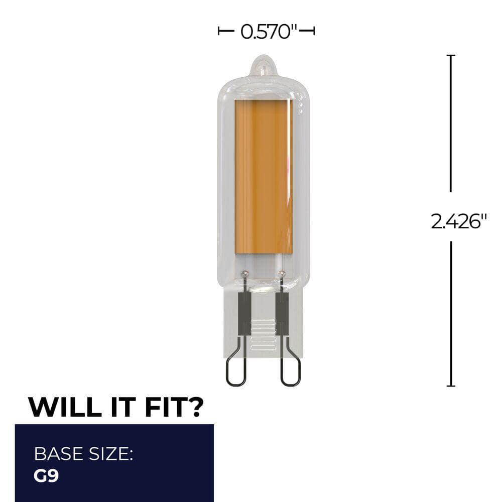Clear Dimmable LED Bi-Pin Light Bulbs, 4-Pack