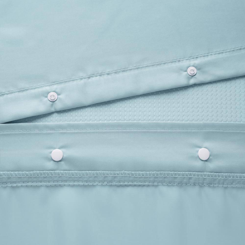 Dainty Home Complete Shower Curtain With Detachable Liner - Sky Blue
