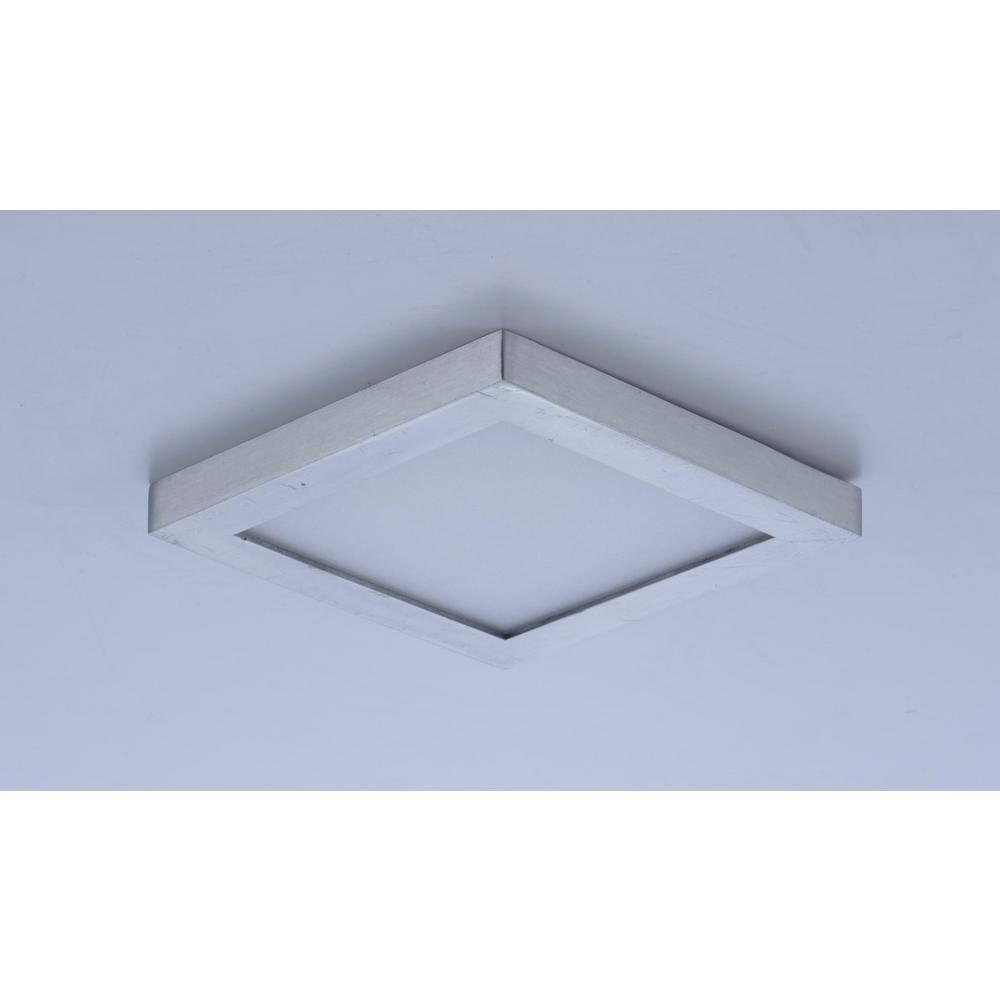 Maxim 57720 Wafer 4.5" Square Indoor / Outdoor Led Ceiling Light / Wall Light - Nickel