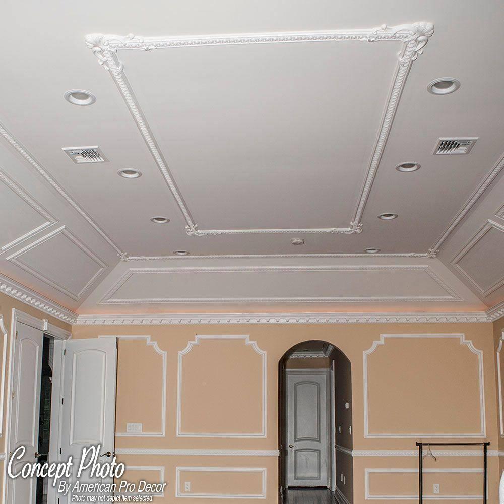 WM 298 3-1/2 in x 1 in x 6 in Long Plain Recycled Polystyrene Panel Moulding Sample