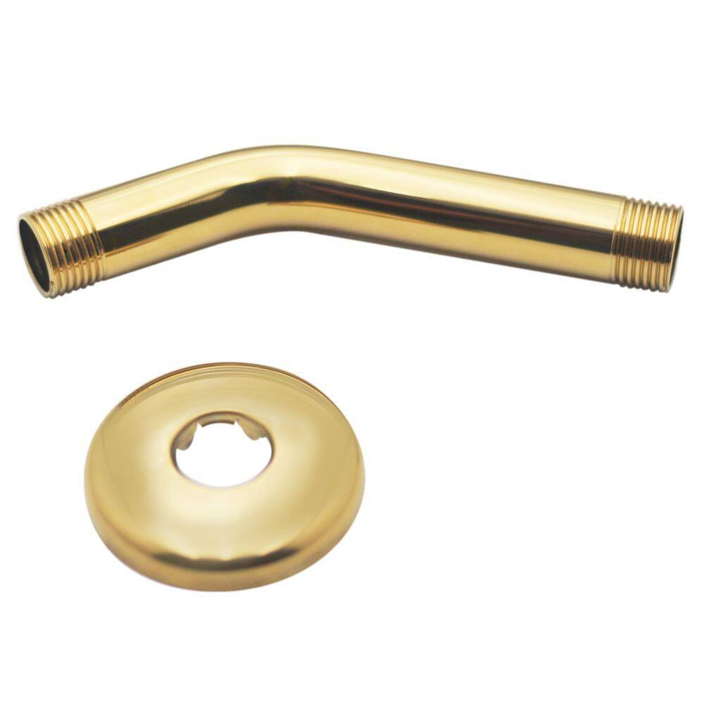 1/2" IPS x 6" Wall Mount Shower Arm with Sure Grip Flange