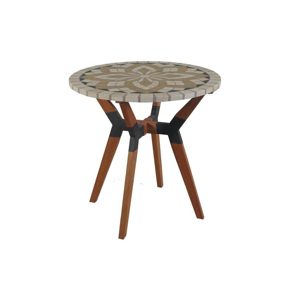 Fleur Round Concrete Outdoor Bistro Table
