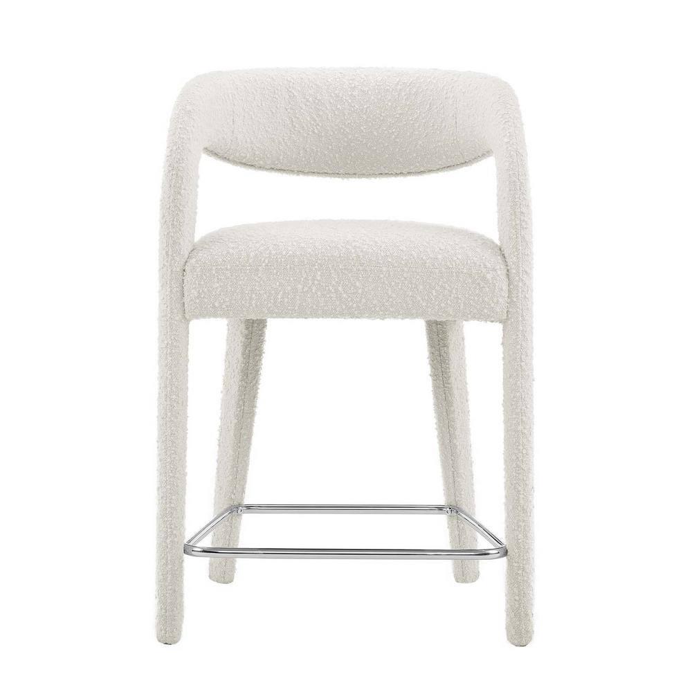 Modway Pinnacle Boucle Upholstered Counter Stool Set of Two