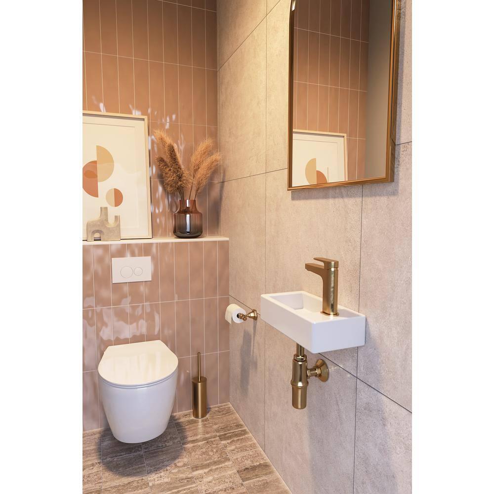 DeerValley DV-1V081R White Ceramic Rectangular 7'' Wall Mount Bathroom Sink