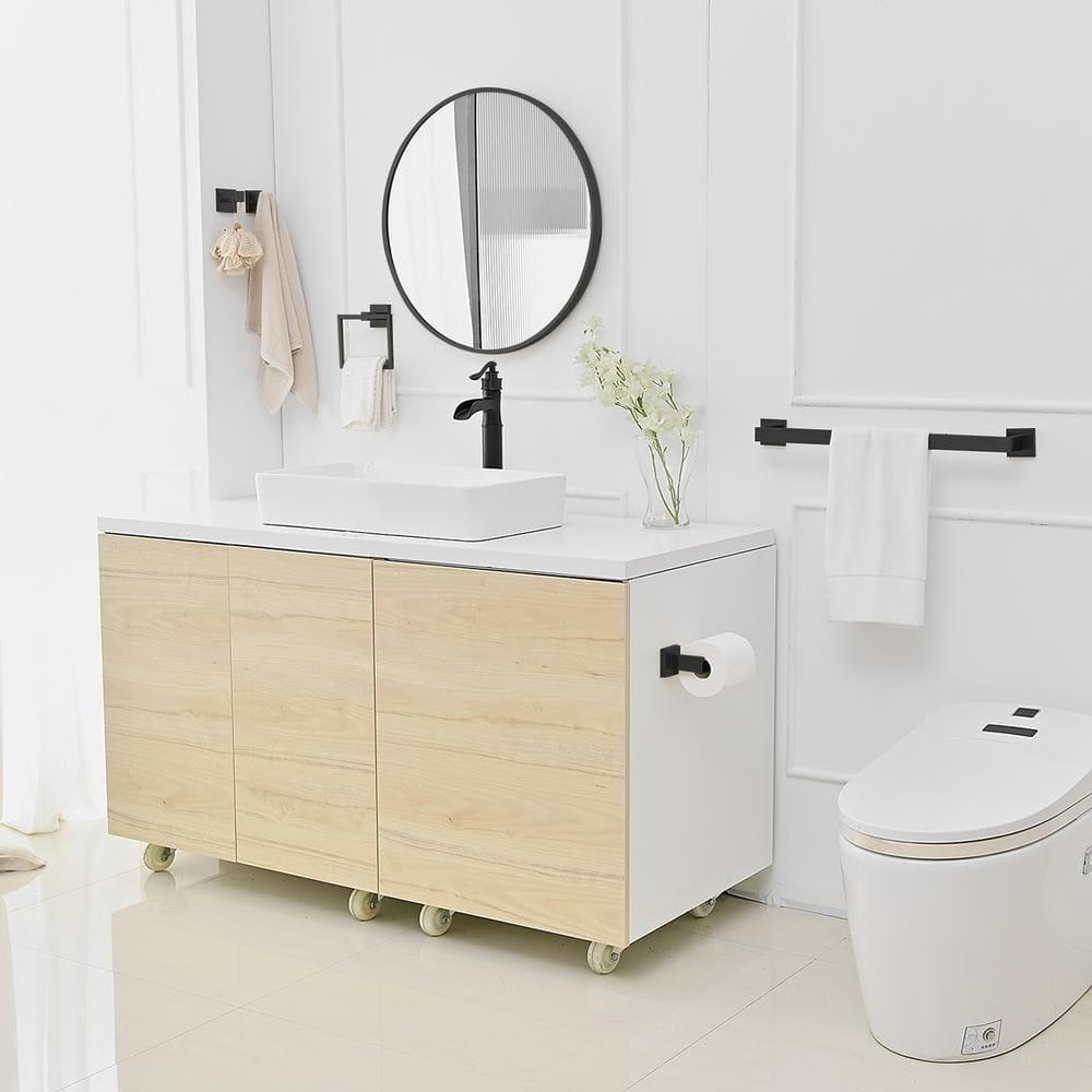 Bath Towel Ring Bathroom Hand Towel Holder Stainless Steel Square Towel Hangers Wall Mounted In Brushed Nickel
