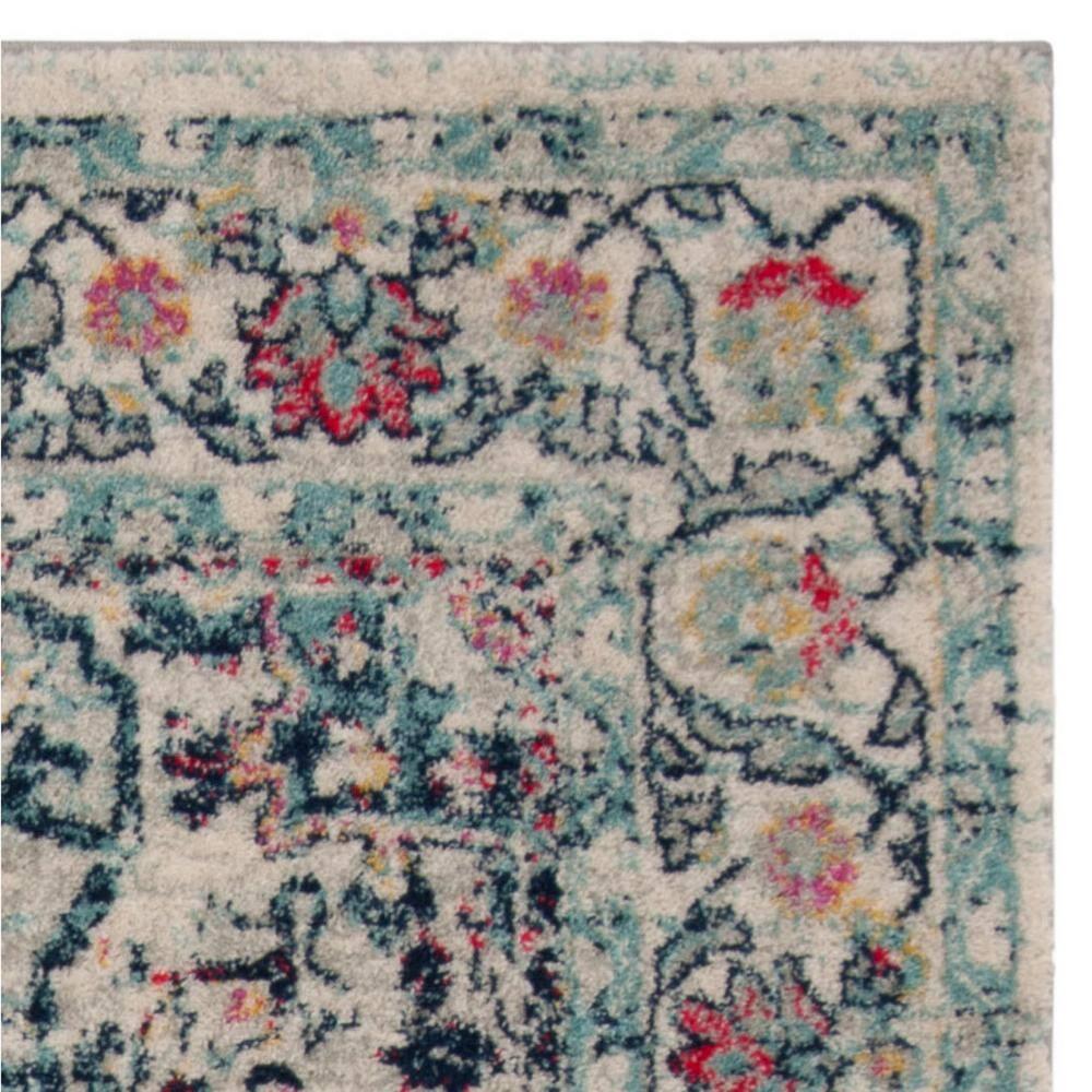 SAFAVIEH Madison Hildred Floral Bordered Area Rug, Navy/Fuchsia, 6' x 9'