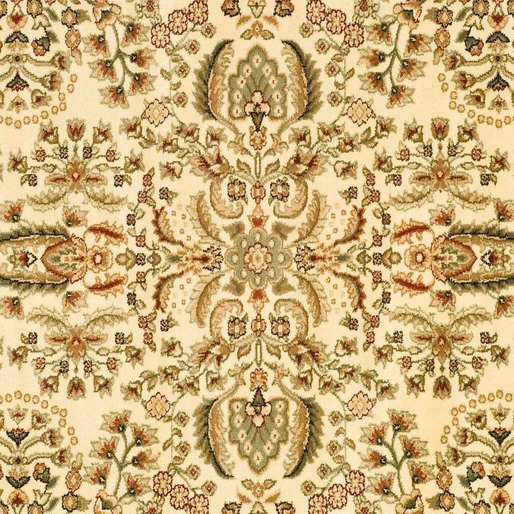 Lyndhurst LNH214 Power Loomed Area Rug - Ivory/Rust - 8'x8' - Safavieh.