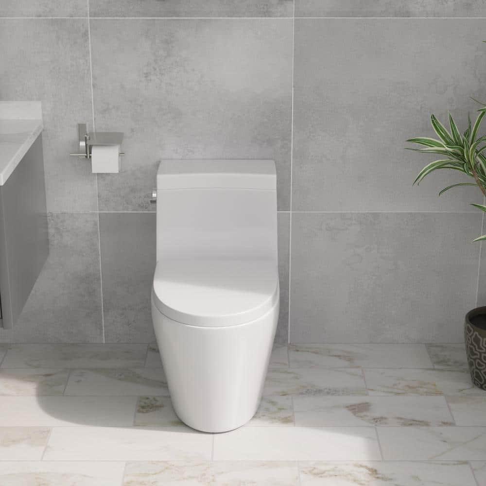 1.28 GPF Elongated Comfort Height One-Piece Toilet with Seat Included