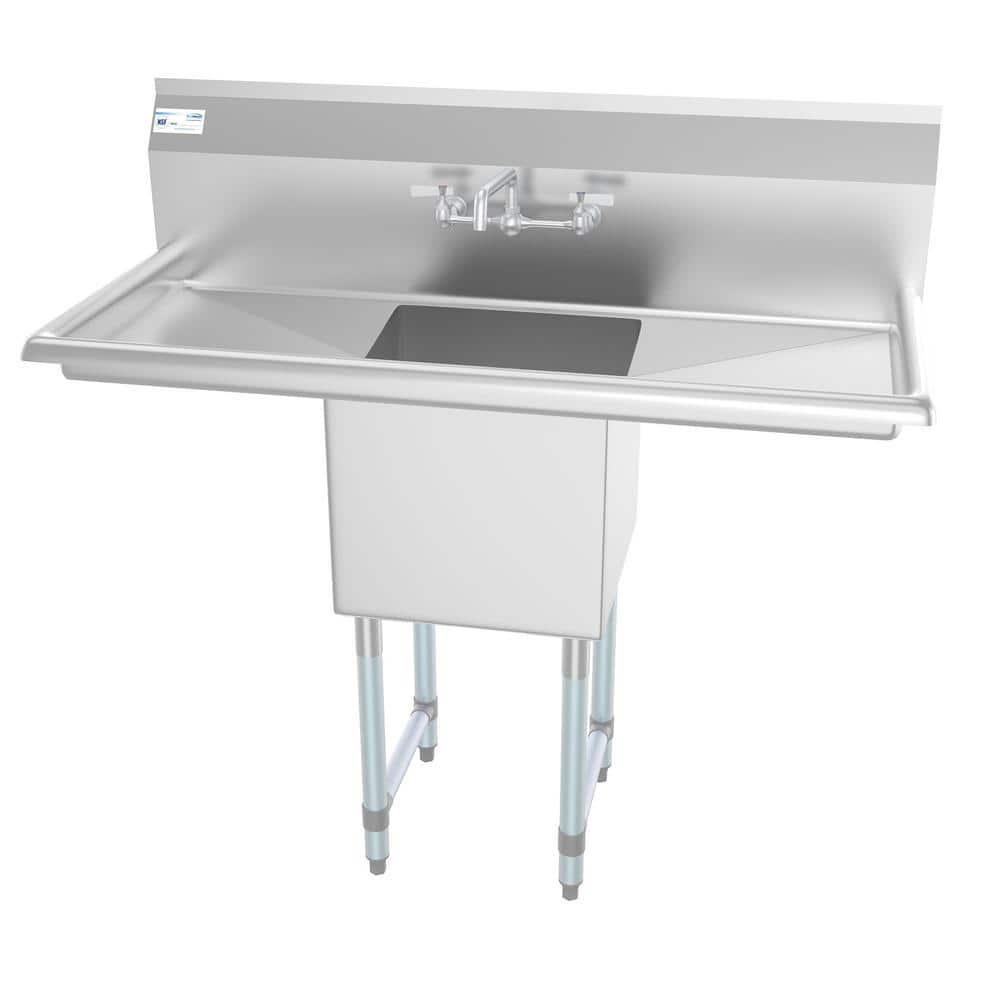 Stainless Steel Commercial Kitchen Prep Sink with Dual Drainboards
