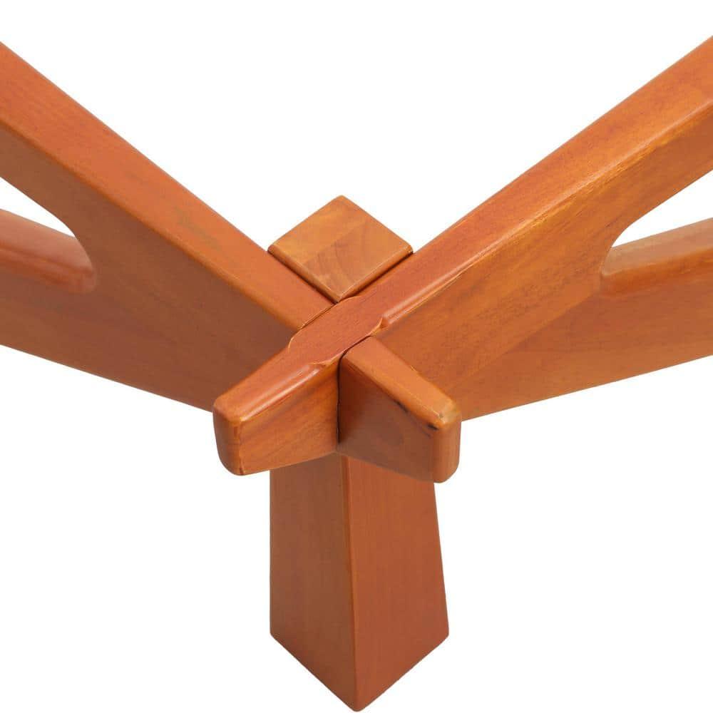 LeisureMod Imperial Collection Triangular Glass Top Coffee Table with Glossy Ash Wood Base for Home, Living Room, Office