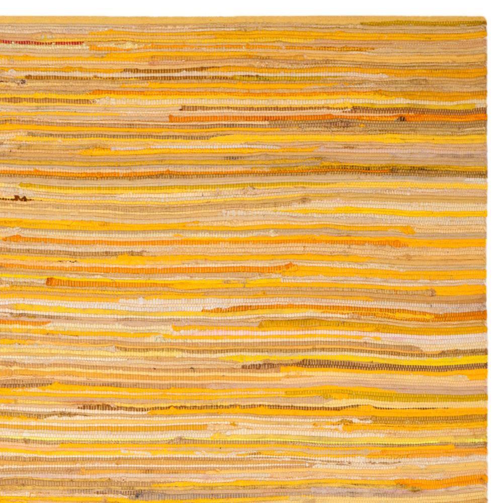 Rag Rug RAR130 Hand Woven Indoor Area Rug - Yellow/Multi - 4'x6' - Safavieh.