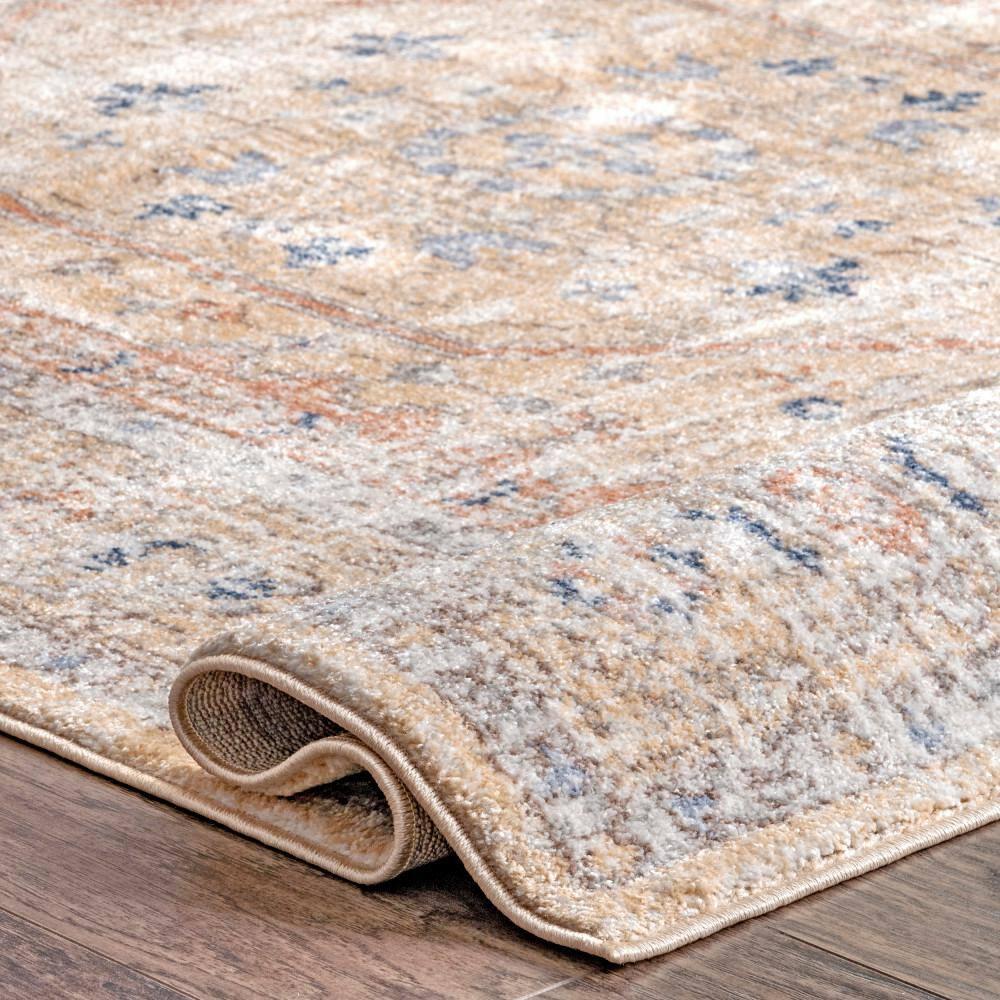 Nuloom Jacquie Oriental/Persian 4x6 Indoor Area Rug for Living Room Bedroom Dining Room Kitchen, Gold/Ivory